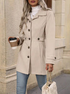 Button Up Long Sleeve Coat