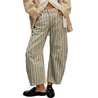Wide-Leg Loose Mid-Rise Casual Denim Trousers