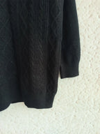 Texture Zip Collar Long Sleeve Sweater