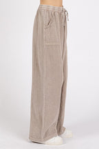 Mittoshop Lace Trim Detail Elastic Waist Cotton Gauze Pants