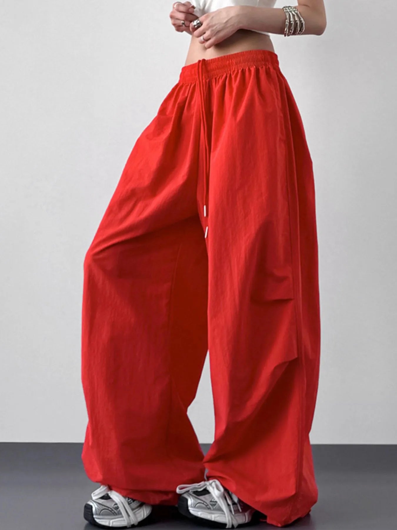 Wide Leg Drawstring Pants