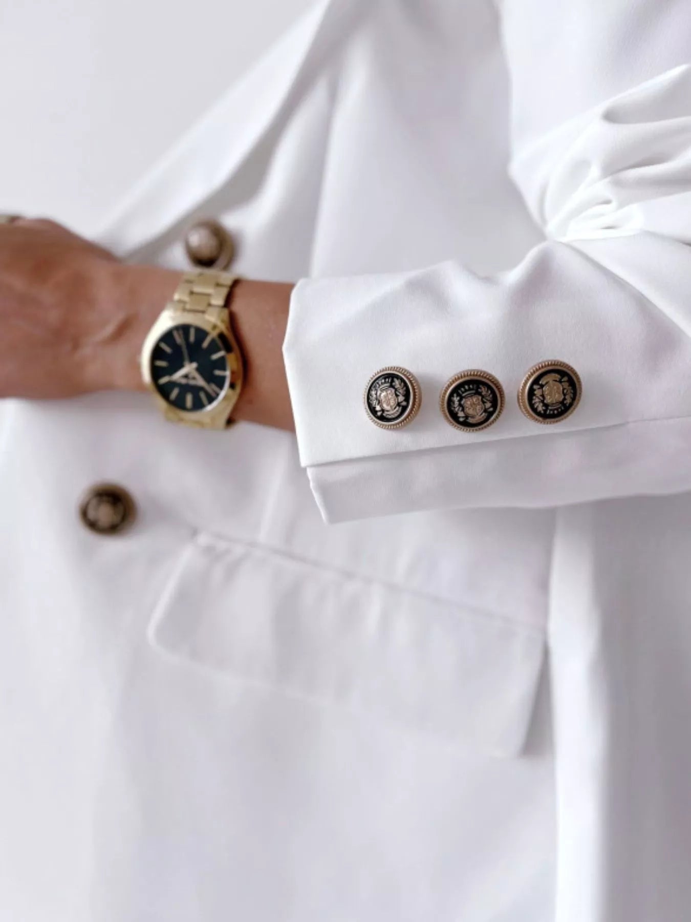 Double-Breasted Lapel Collar Blazer