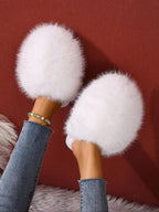 New Trendy Plush Fur Slippers