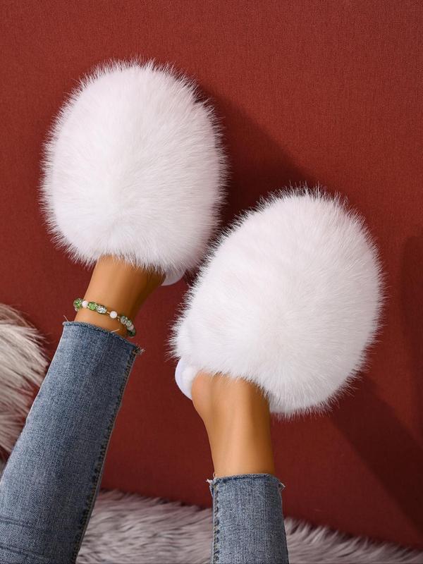 New Trendy Plush Fur Slippers