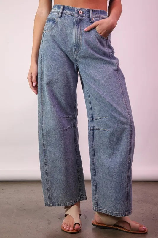 VERY J Wide Leg Comfy Jeans