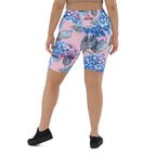 [Floral Bloom] Blushing Hydrangea Biker Shorts