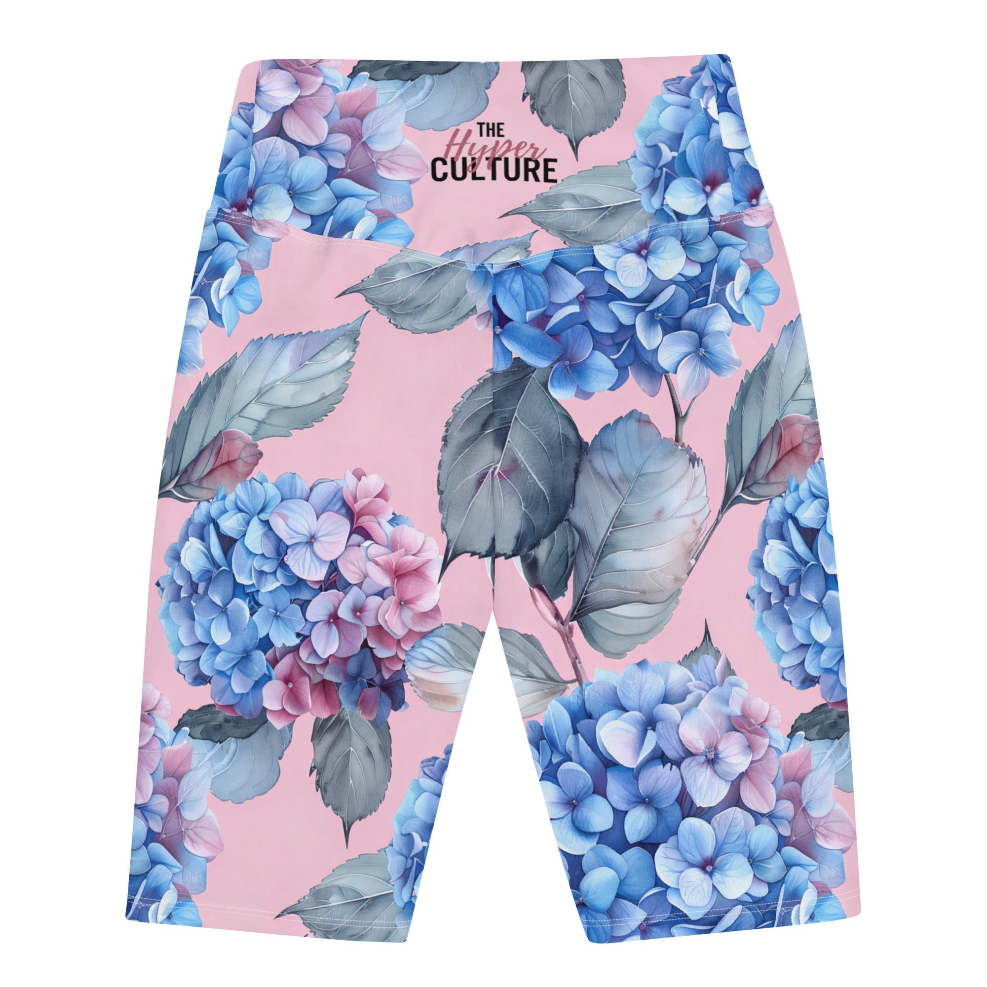 [Floral Bloom] Blushing Hydrangea Biker Shorts