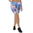 [Floral Bloom] Blushing Hydrangea Biker Shorts