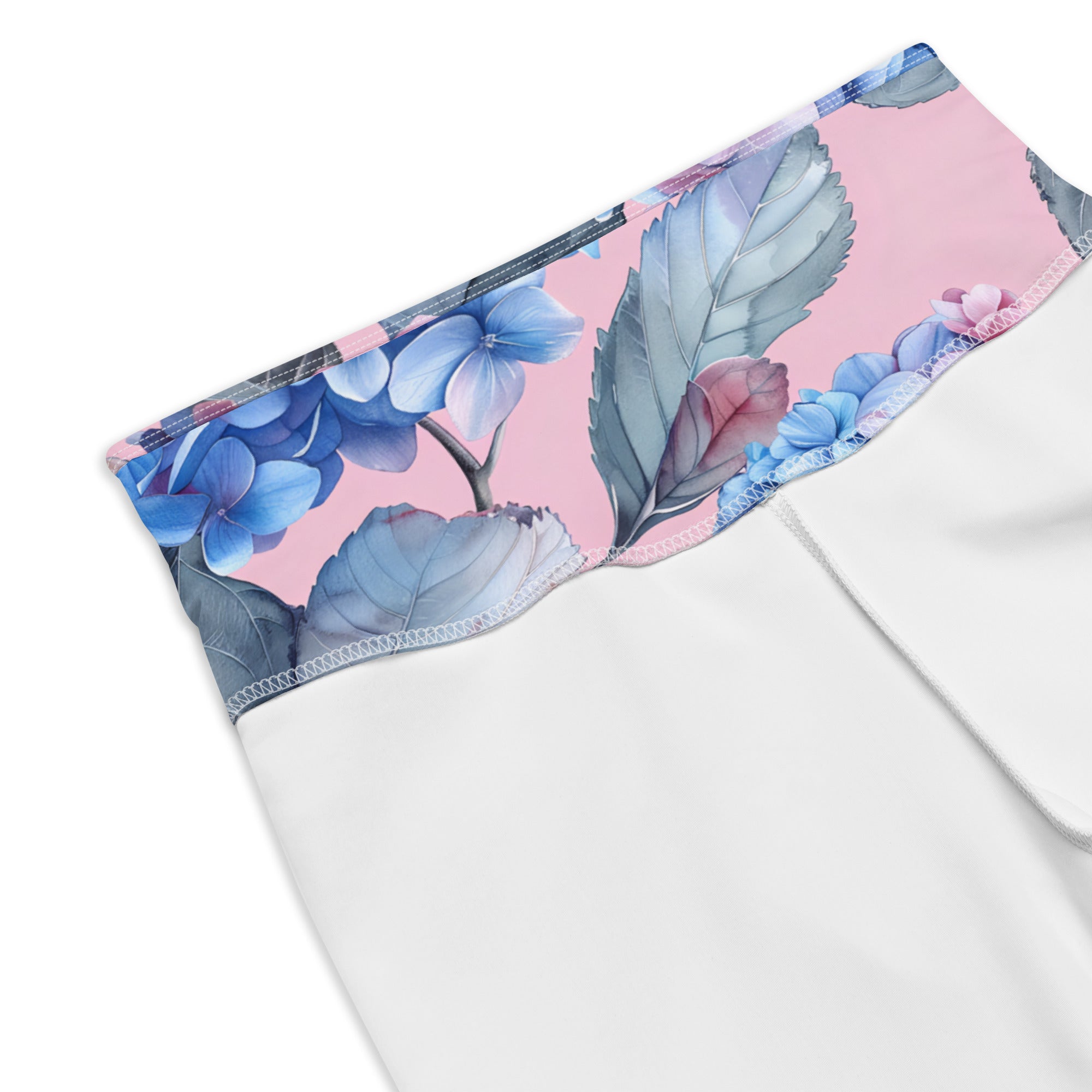 [Floral Bloom] Blushing Hydrangea Biker Shorts