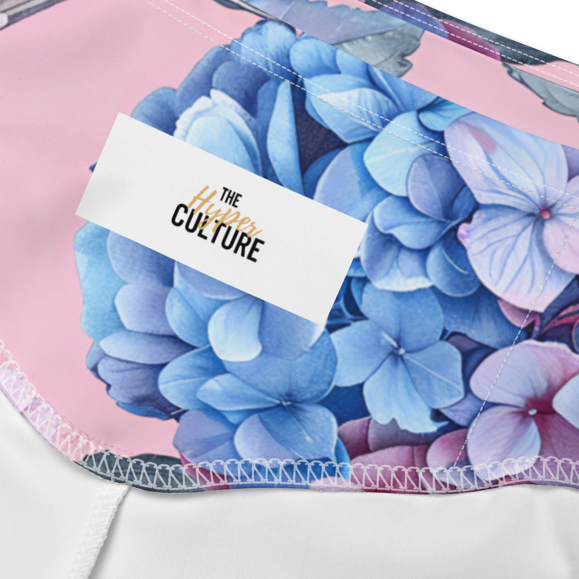 [Floral Bloom] Blushing Hydrangea Biker Shorts