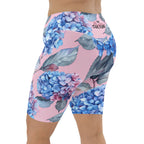 [Floral Bloom] Blushing Hydrangea Biker Shorts