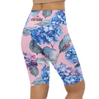[Floral Bloom] Blushing Hydrangea Biker Shorts