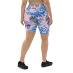 [Floral Bloom] Blushing Hydrangea Biker Shorts
