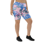 [Floral Bloom] Blushing Hydrangea Biker Shorts