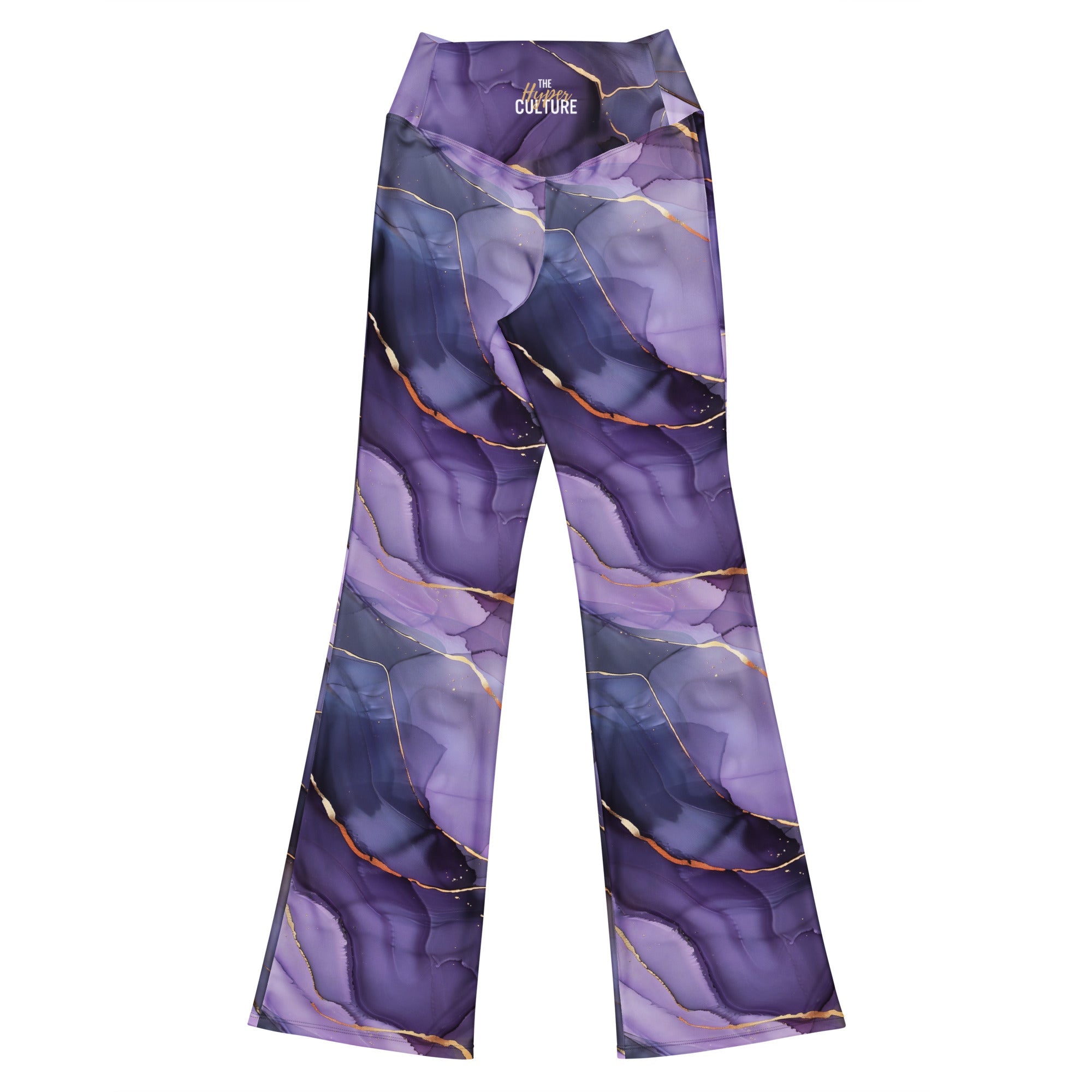 [Luxe Chic] Amethyst Gleam Flare Leggings