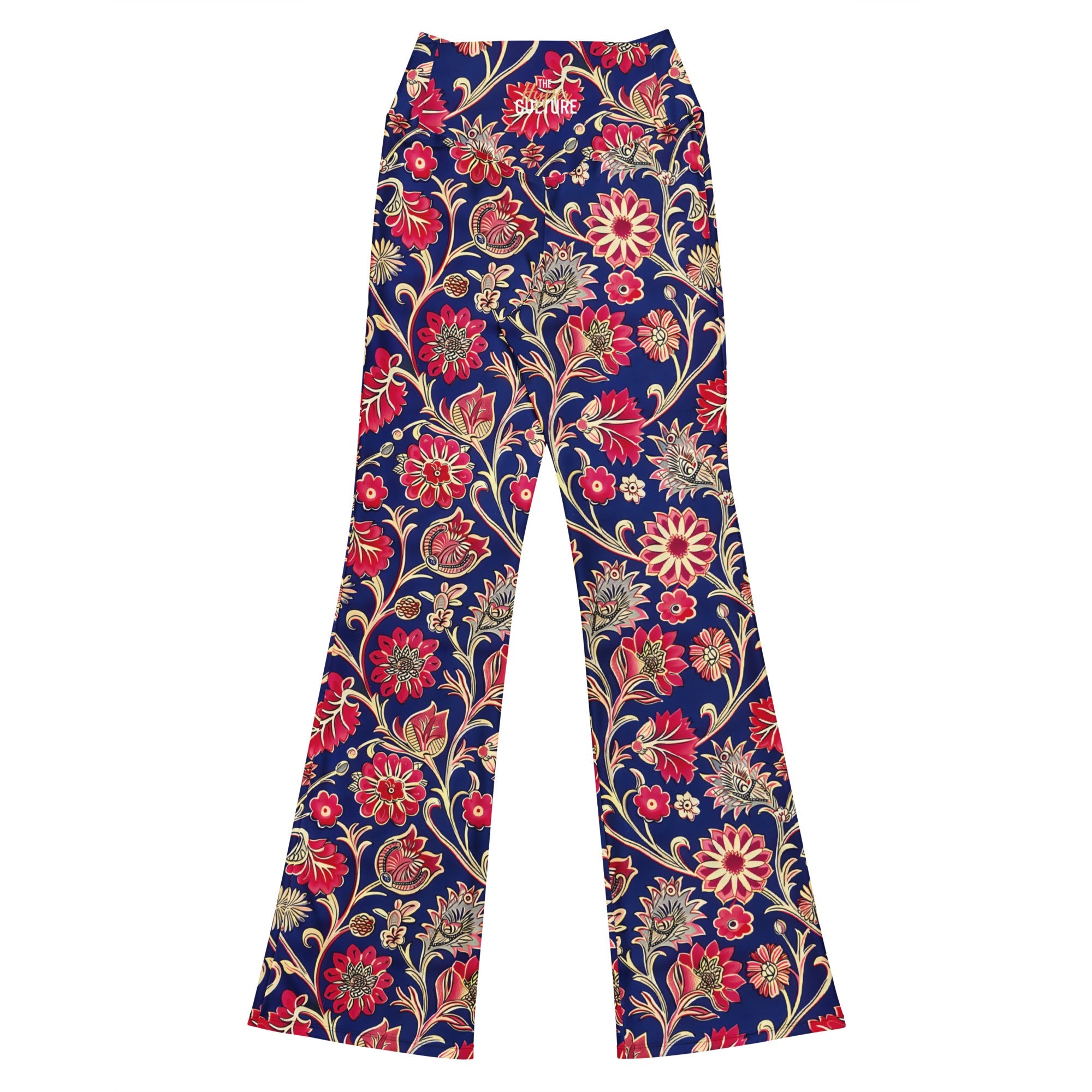 [Floral Bloom] Ruby Heritage Flare leggings