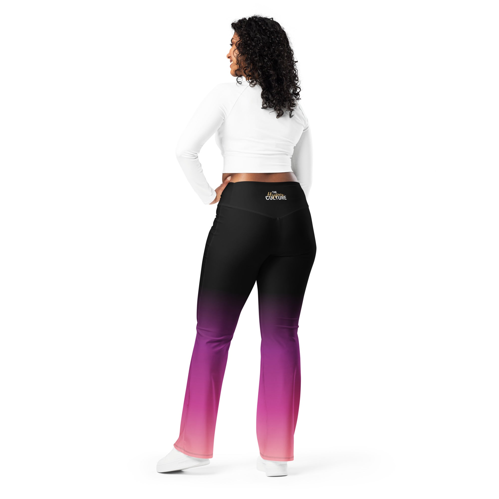 [THC Basics] Pink Eclipse Flare Leggings