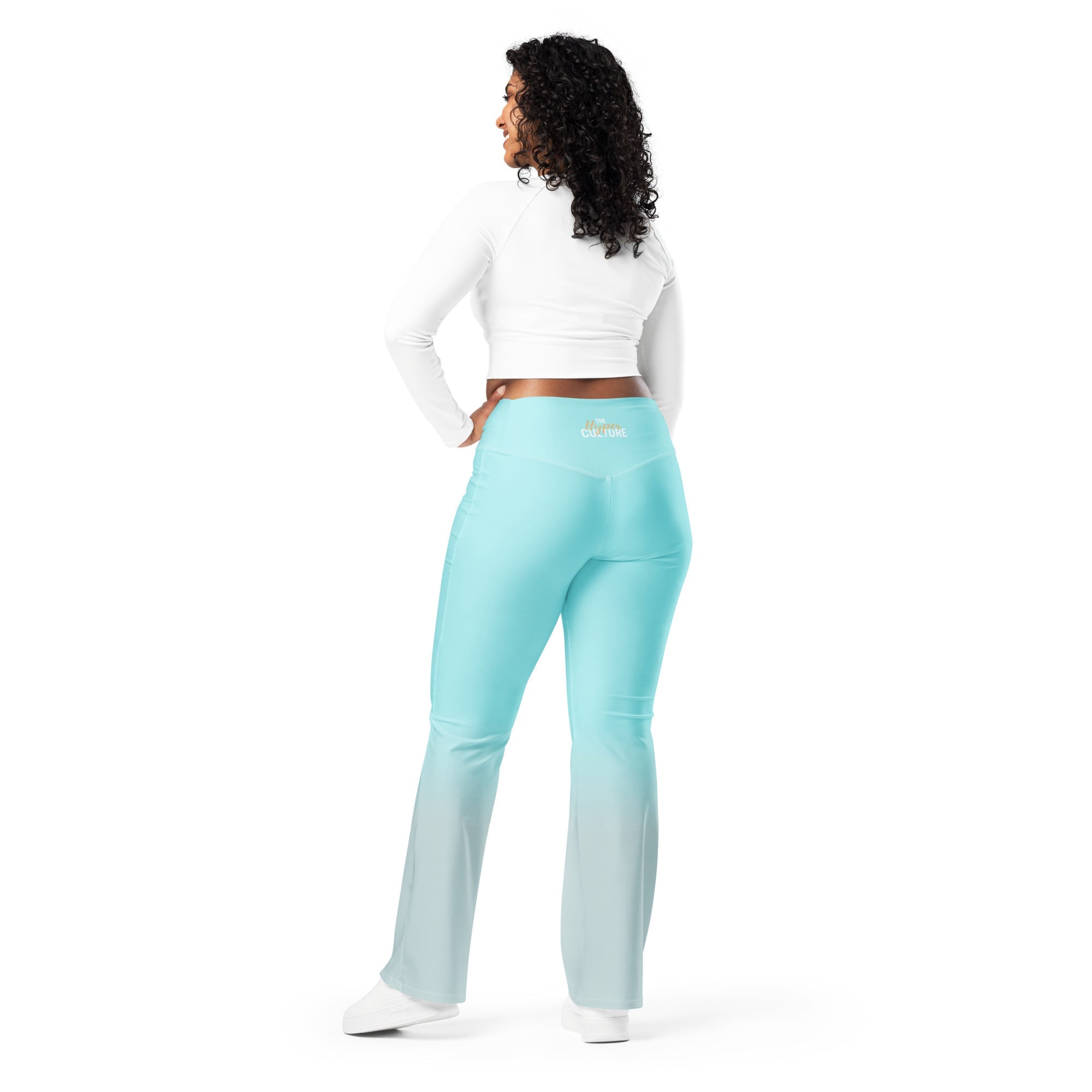 [THC Basics] Frosted Cyan Flare Leggings