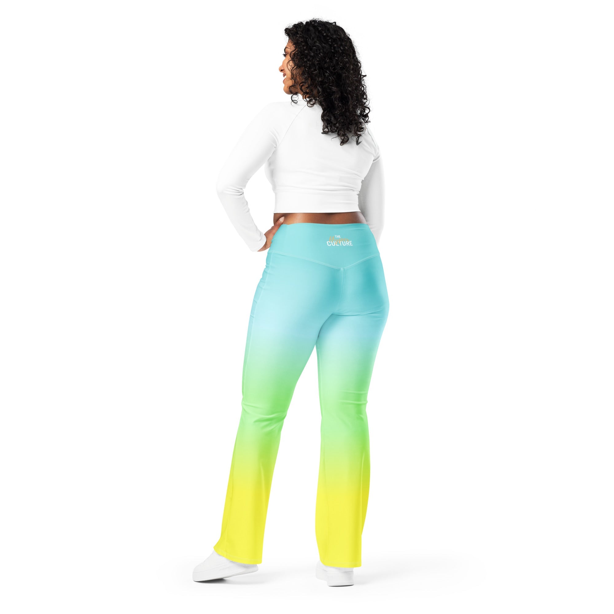[THC Basics] Tropical Wave Flare Leggings