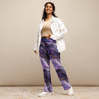 [Luxe Chic] Amethyst Gleam Flare Leggings