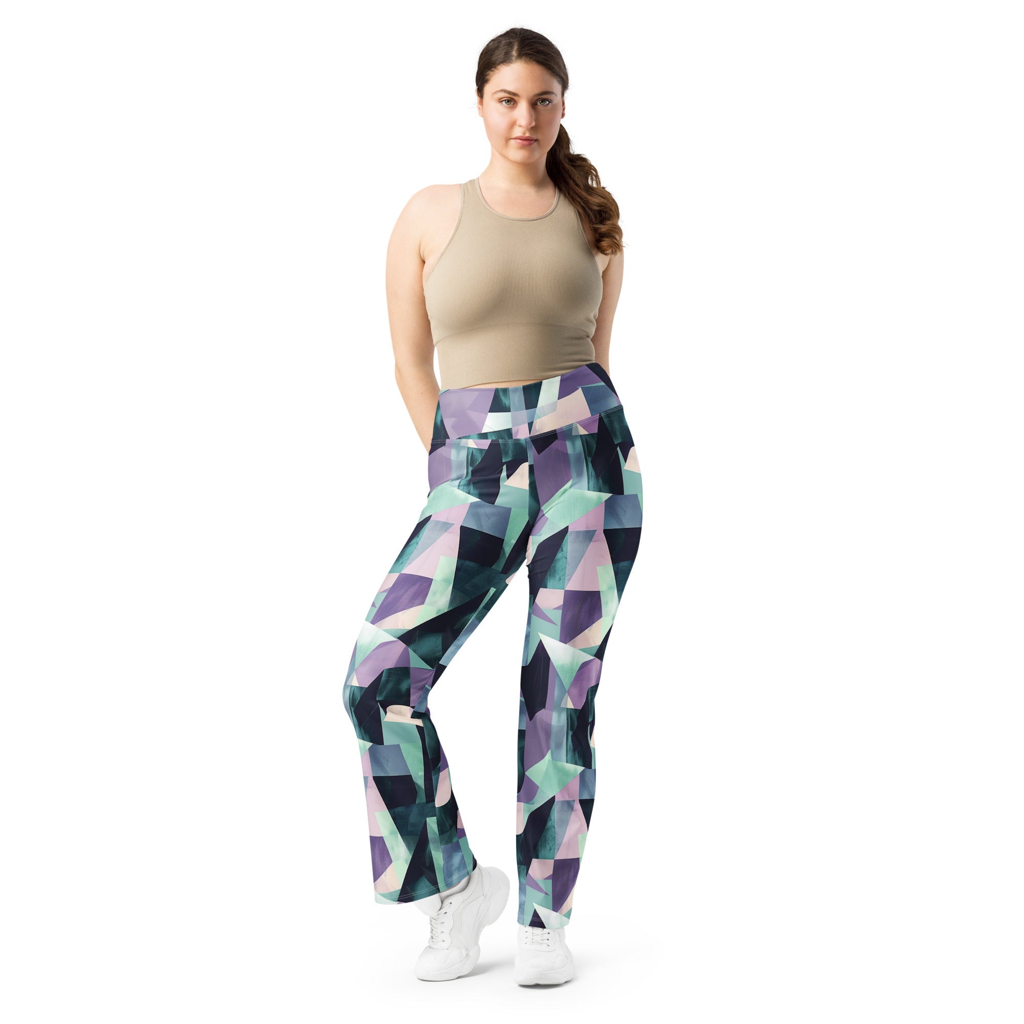 [GeoModa] Kleido Shards Flare Leggings