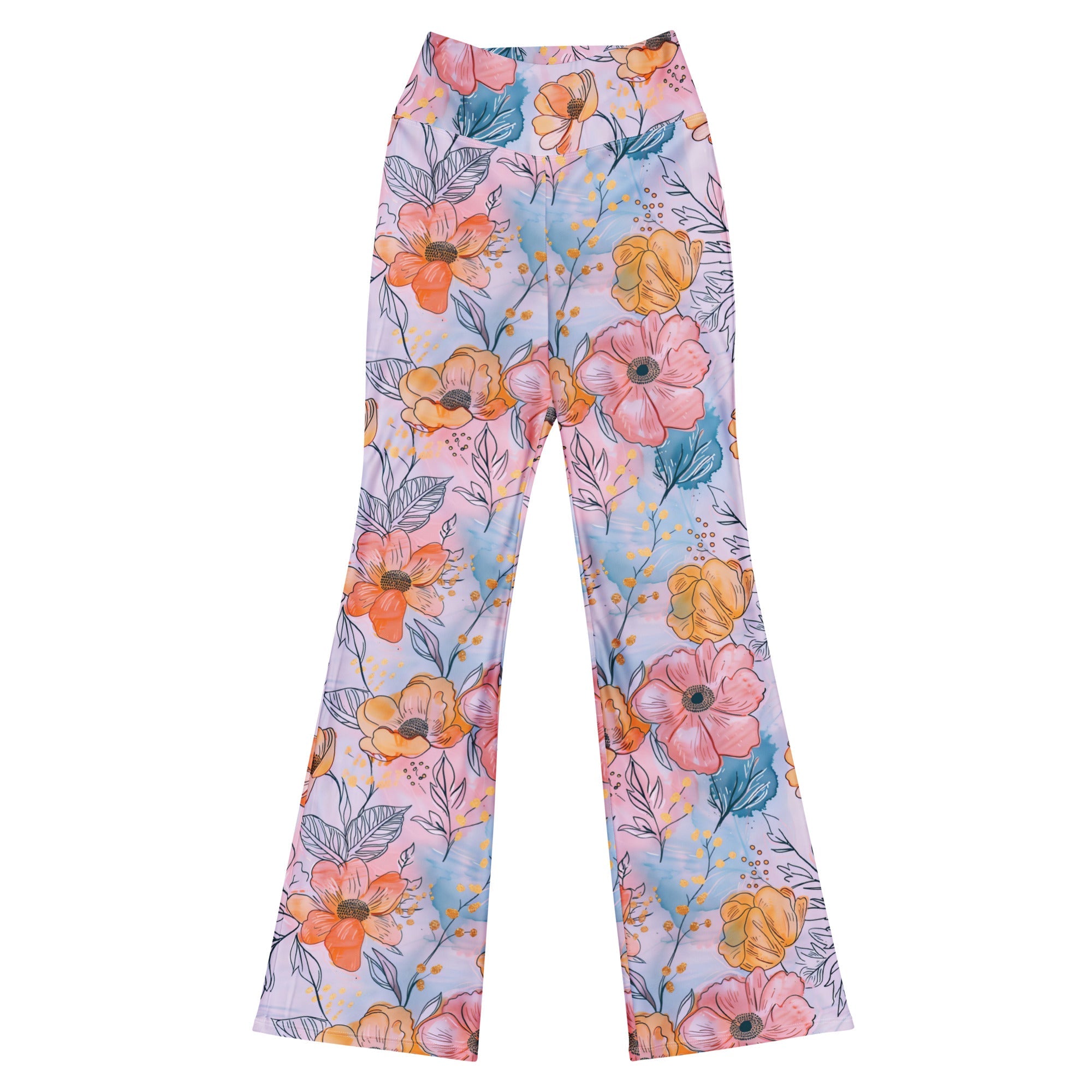[Floral Bloom] Spring Serenade Flare Leggings