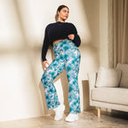 [Floral Bloom] Blue Mystique Flare leggings