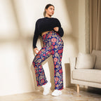 [Floral Bloom] Ruby Heritage Flare leggings