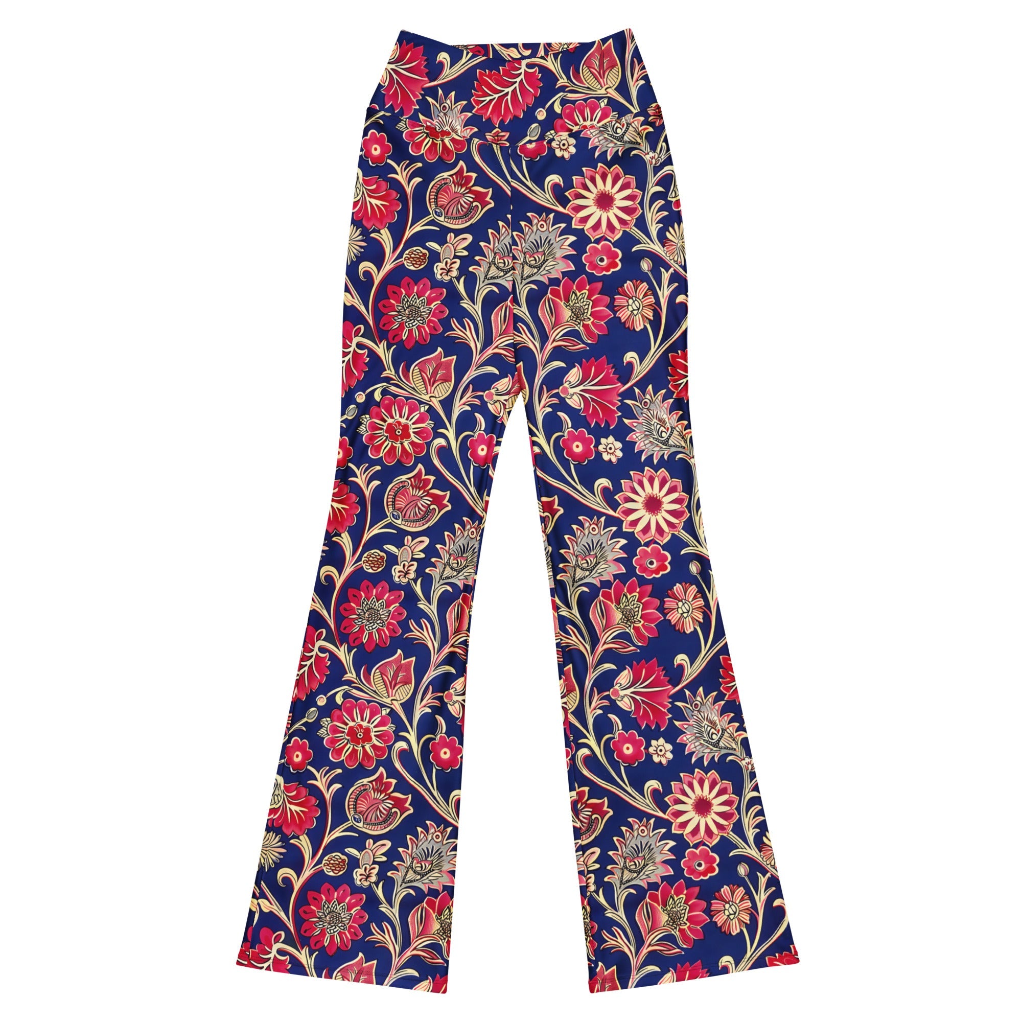 [Floral Bloom] Ruby Heritage Flare leggings