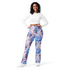 [Floral Bloom] Blushing Hydrangea Flare Leggings