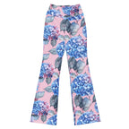 [Floral Bloom] Blushing Hydrangea Flare Leggings