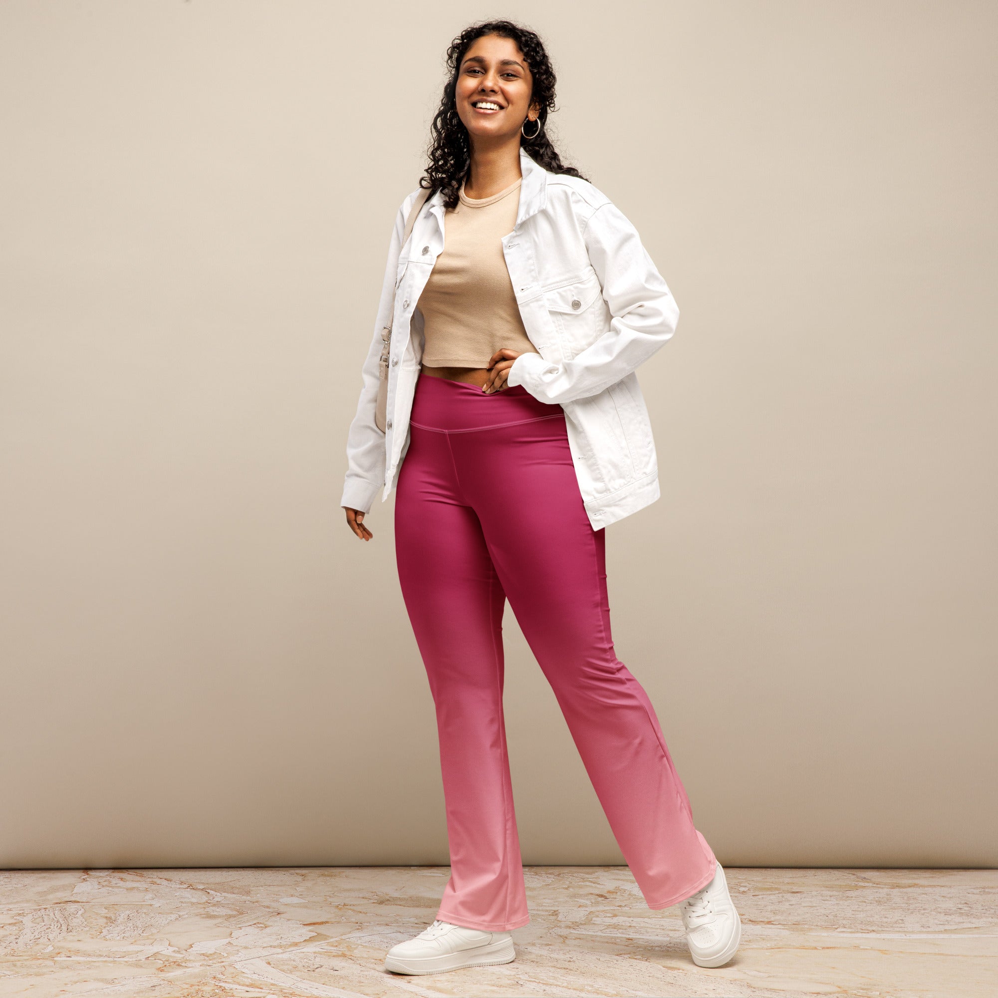 [THC Basics] Peachy Crimson Flare Leggings