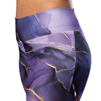 [Luxe Chic] Amethyst Gleam Flare Leggings