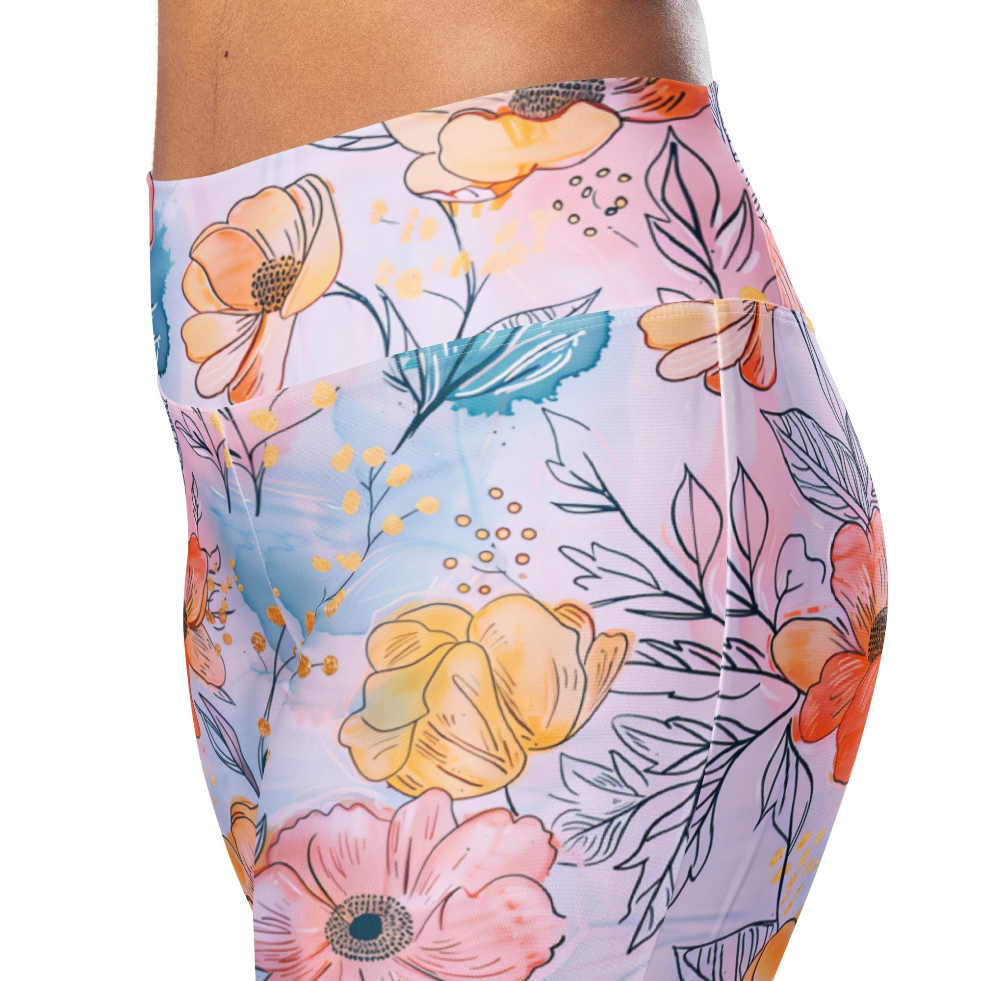 [Floral Bloom] Spring Serenade Flare Leggings