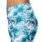 [Floral Bloom] Blue Mystique Flare leggings