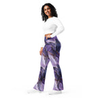 [Luxe Chic] Amethyst Gleam Flare Leggings