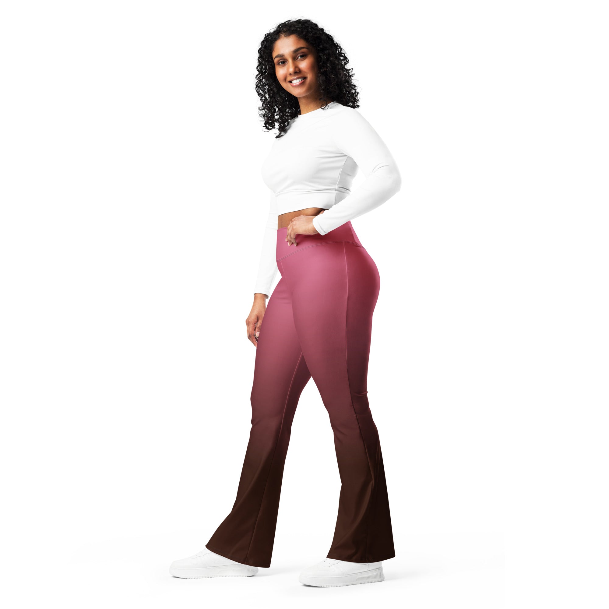[THC Basics] Blush Latte Flare Leggings