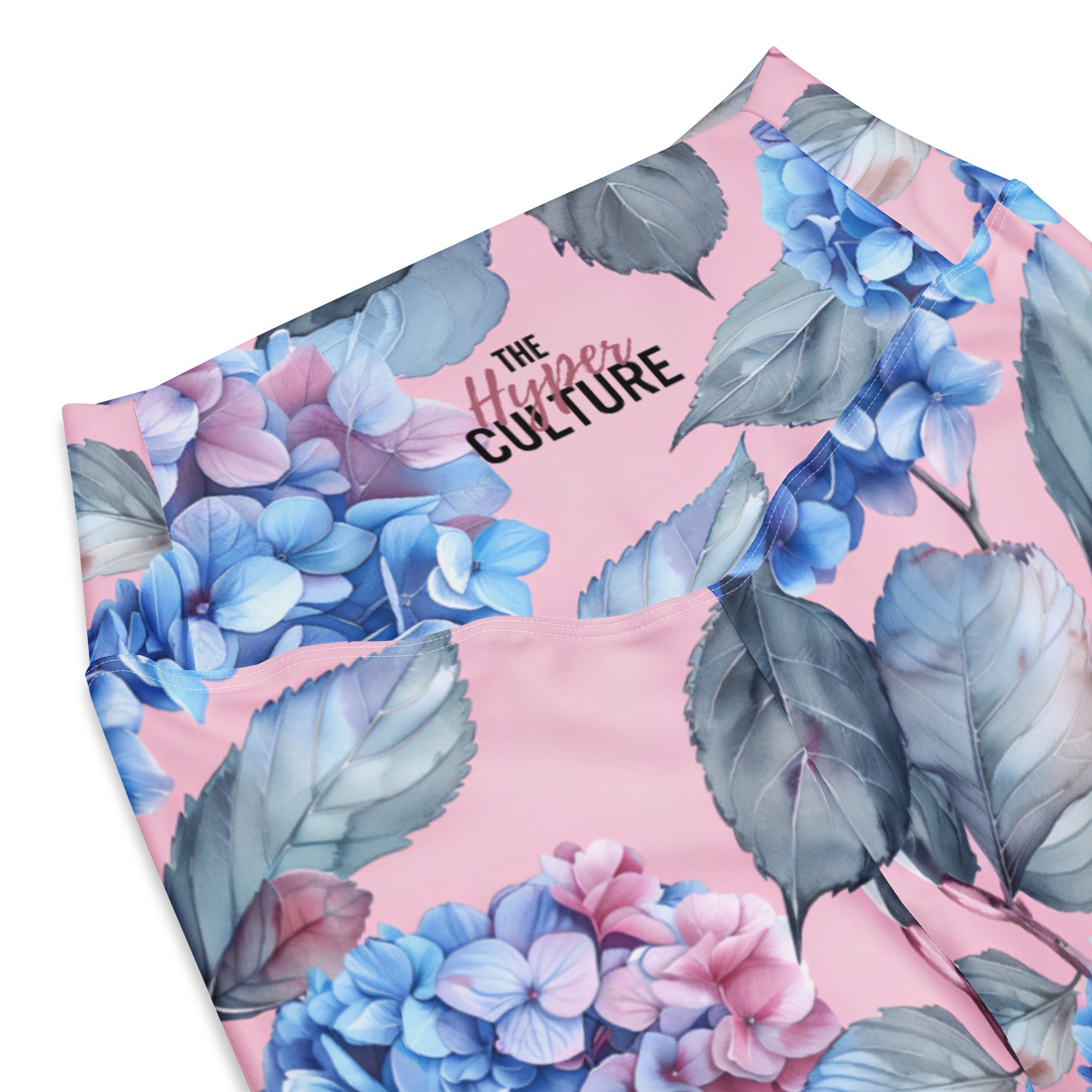 [Floral Bloom] Blushing Hydrangea Flare Leggings