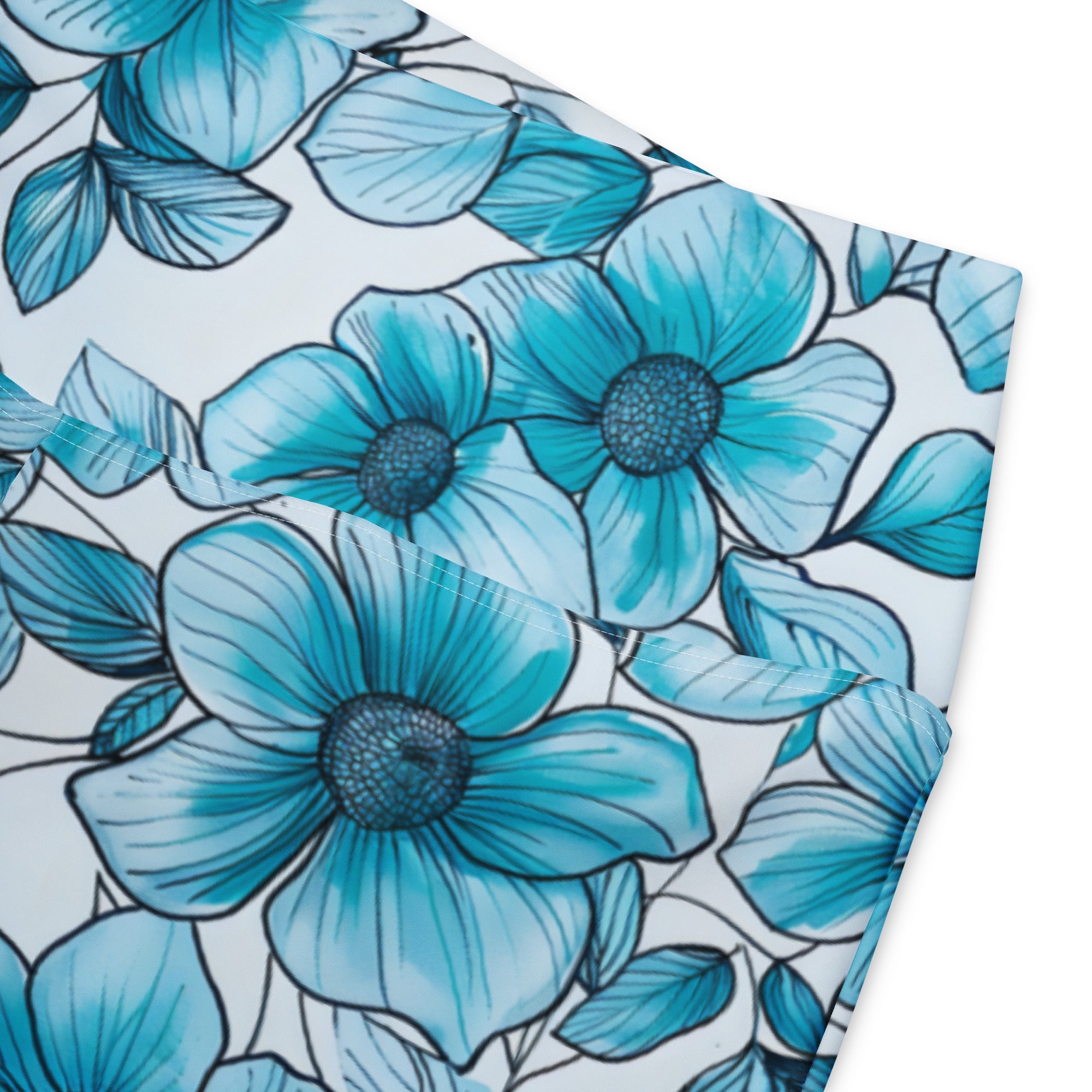 [Floral Bloom] Blue Mystique Flare leggings