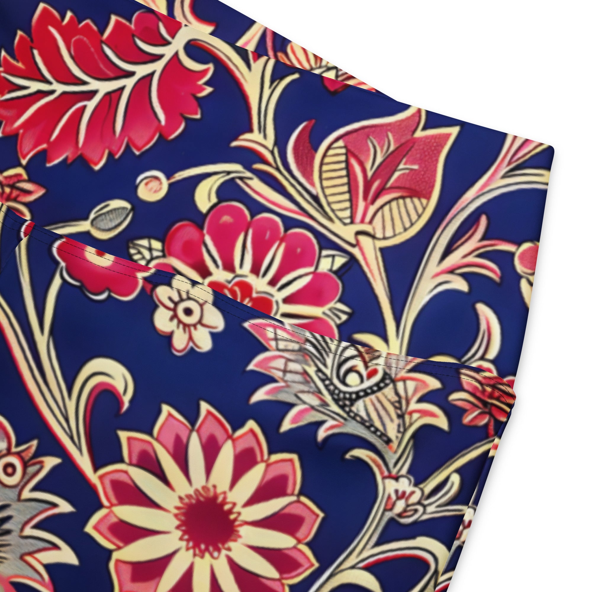 [Floral Bloom] Ruby Heritage Flare leggings