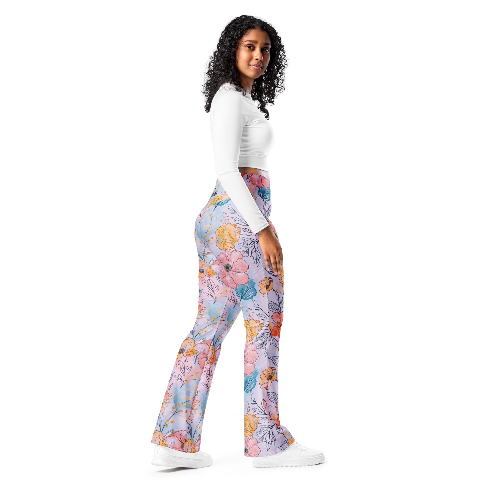 [Floral Bloom] Spring Serenade Flare Leggings