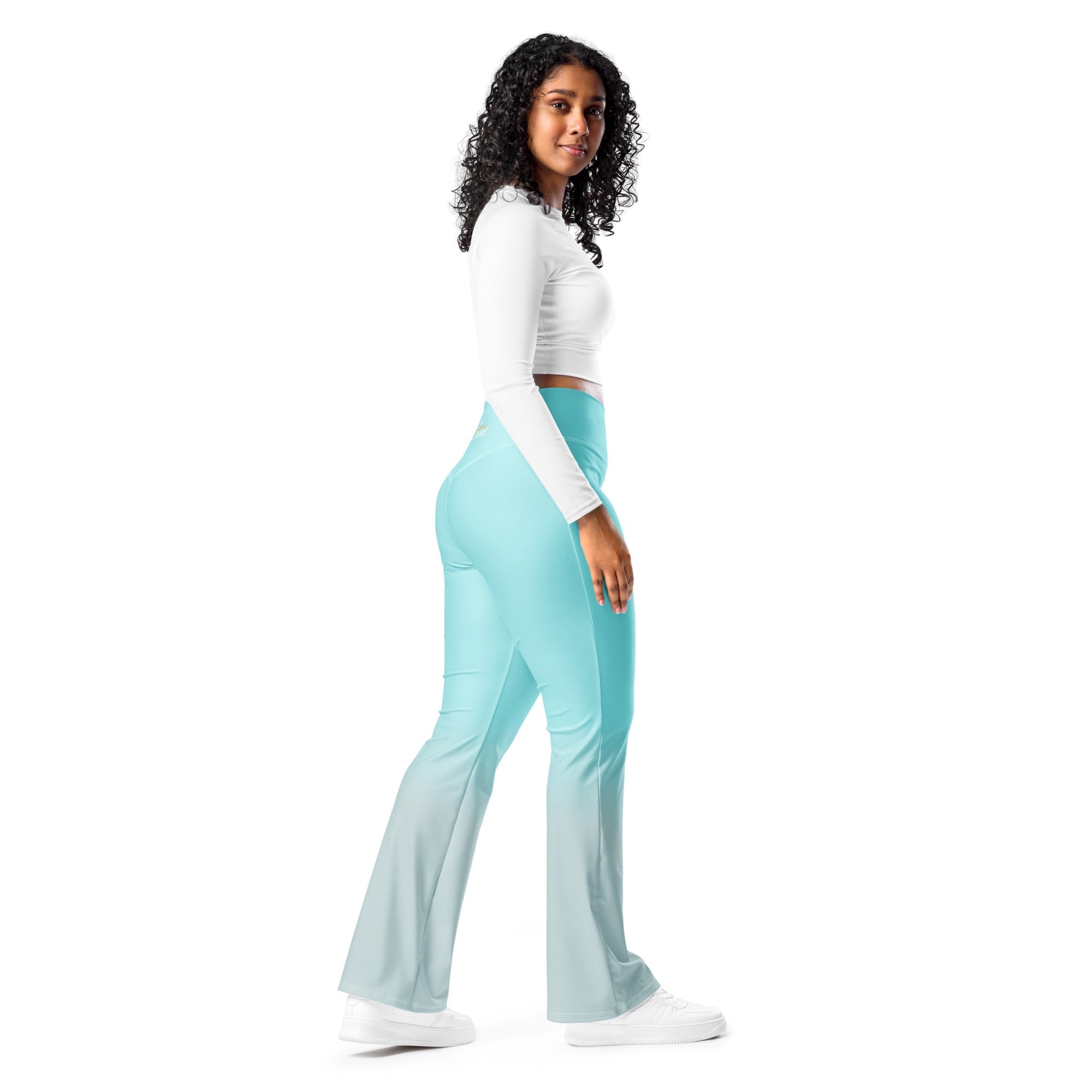 [THC Basics] Frosted Cyan Flare Leggings