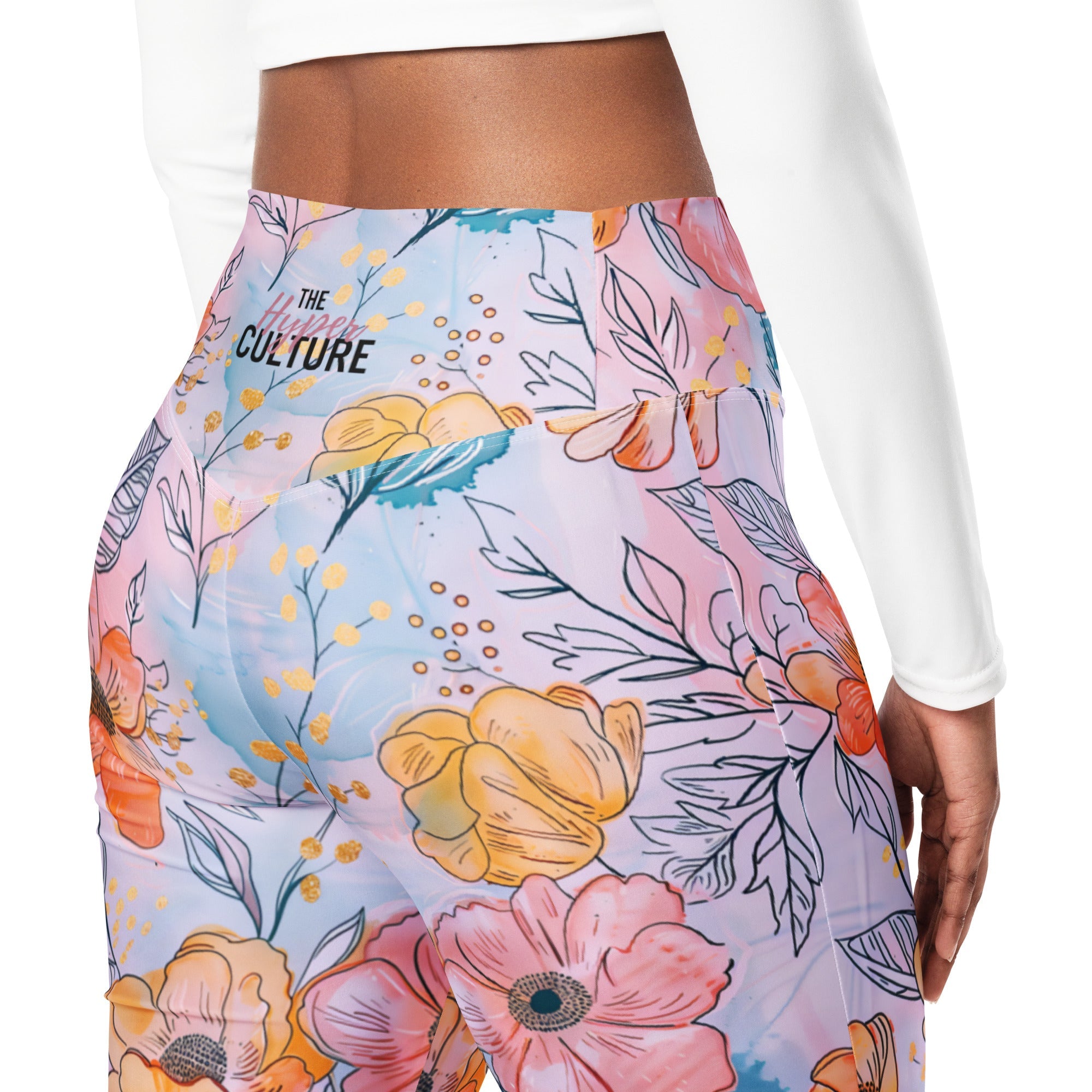 [Floral Bloom] Spring Serenade Flare Leggings