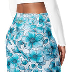 [Floral Bloom] Blue Mystique Flare leggings