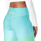 [THC Basics] Tropical Wave Flare Leggings