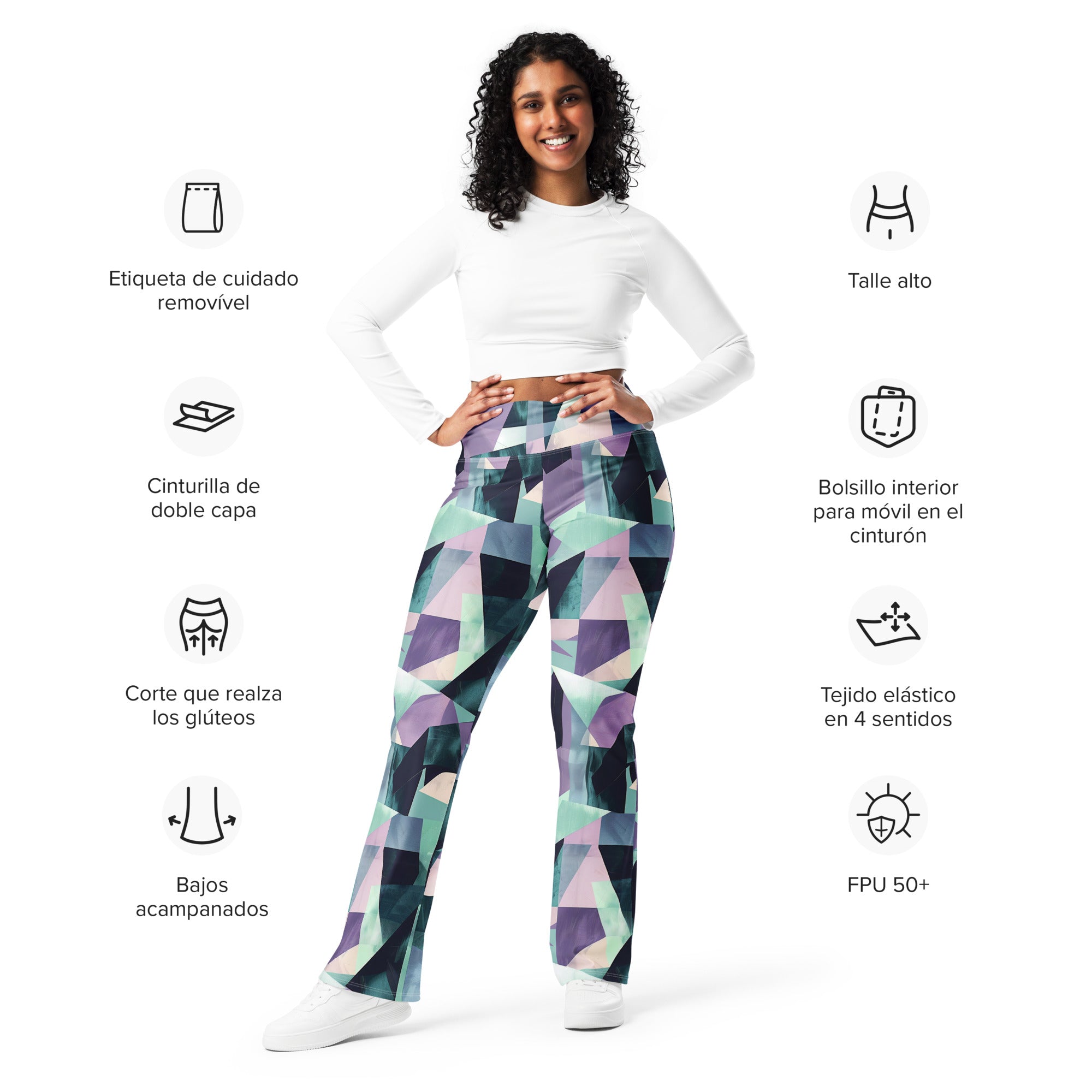 [GeoModa] Kleido Shards Flare Leggings