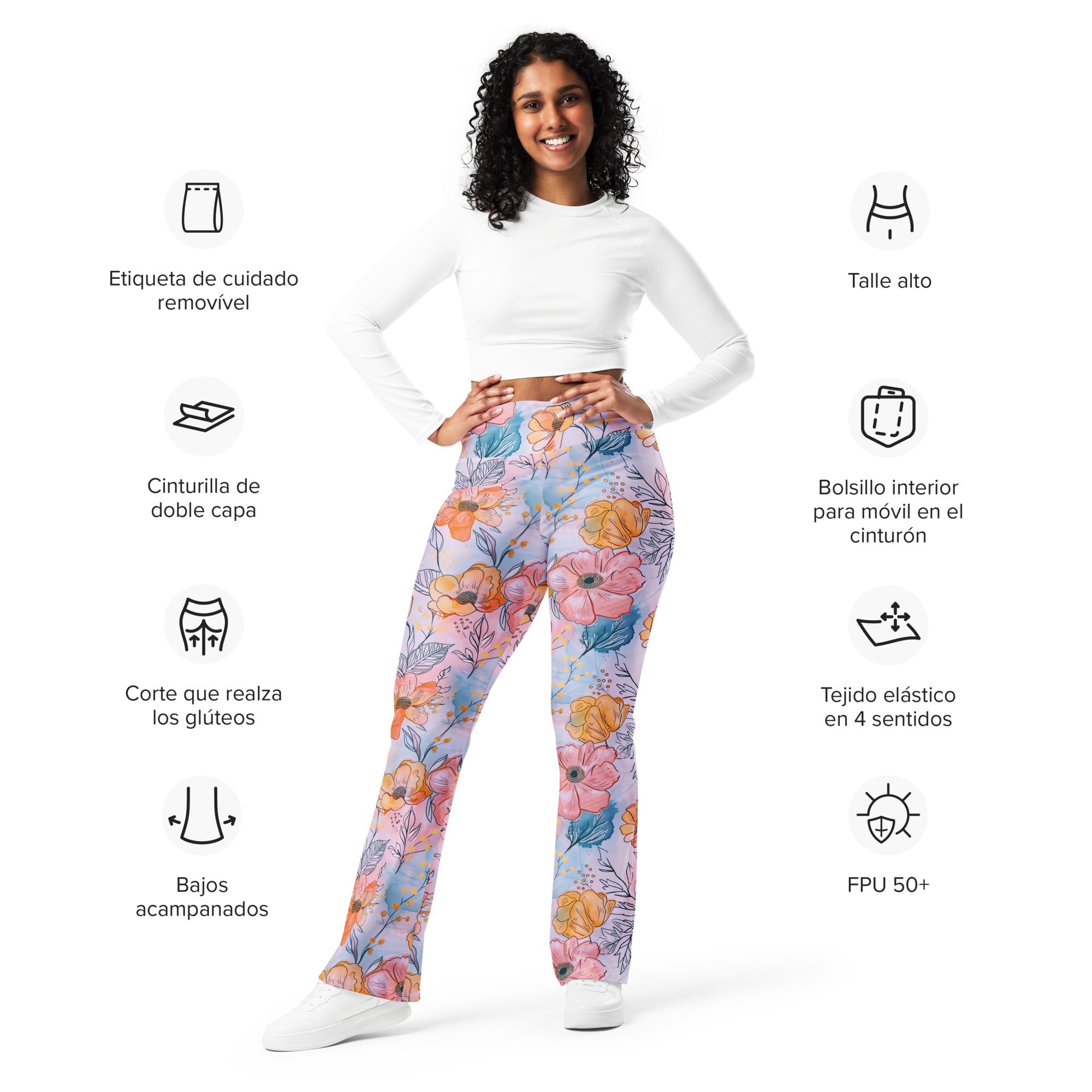 [Floral Bloom] Spring Serenade Flare Leggings