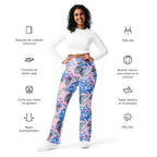 [Floral Bloom] Blushing Hydrangea Flare Leggings