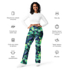 [Floral Bloom] Electric Flora Flare Leggings