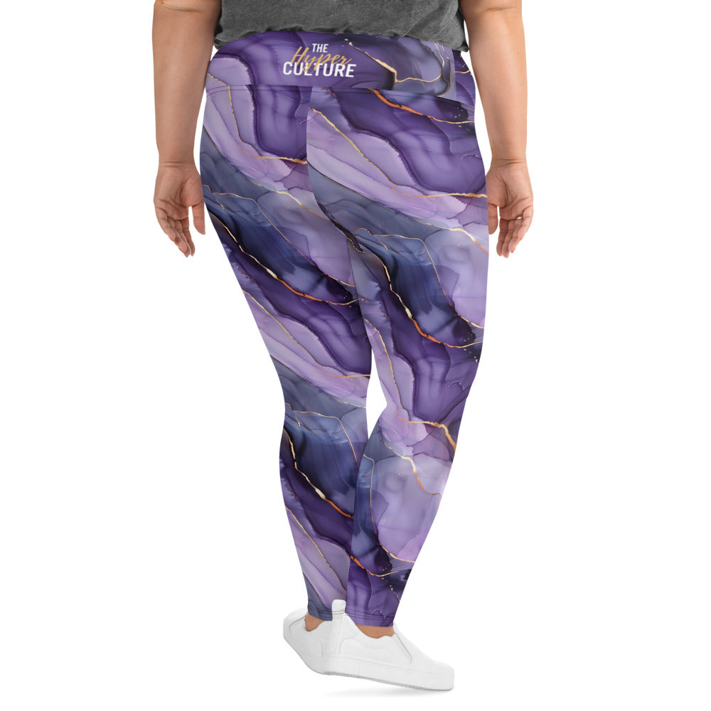 [Luxe Chic] Amethyst Gleam Plus Size Leggings
